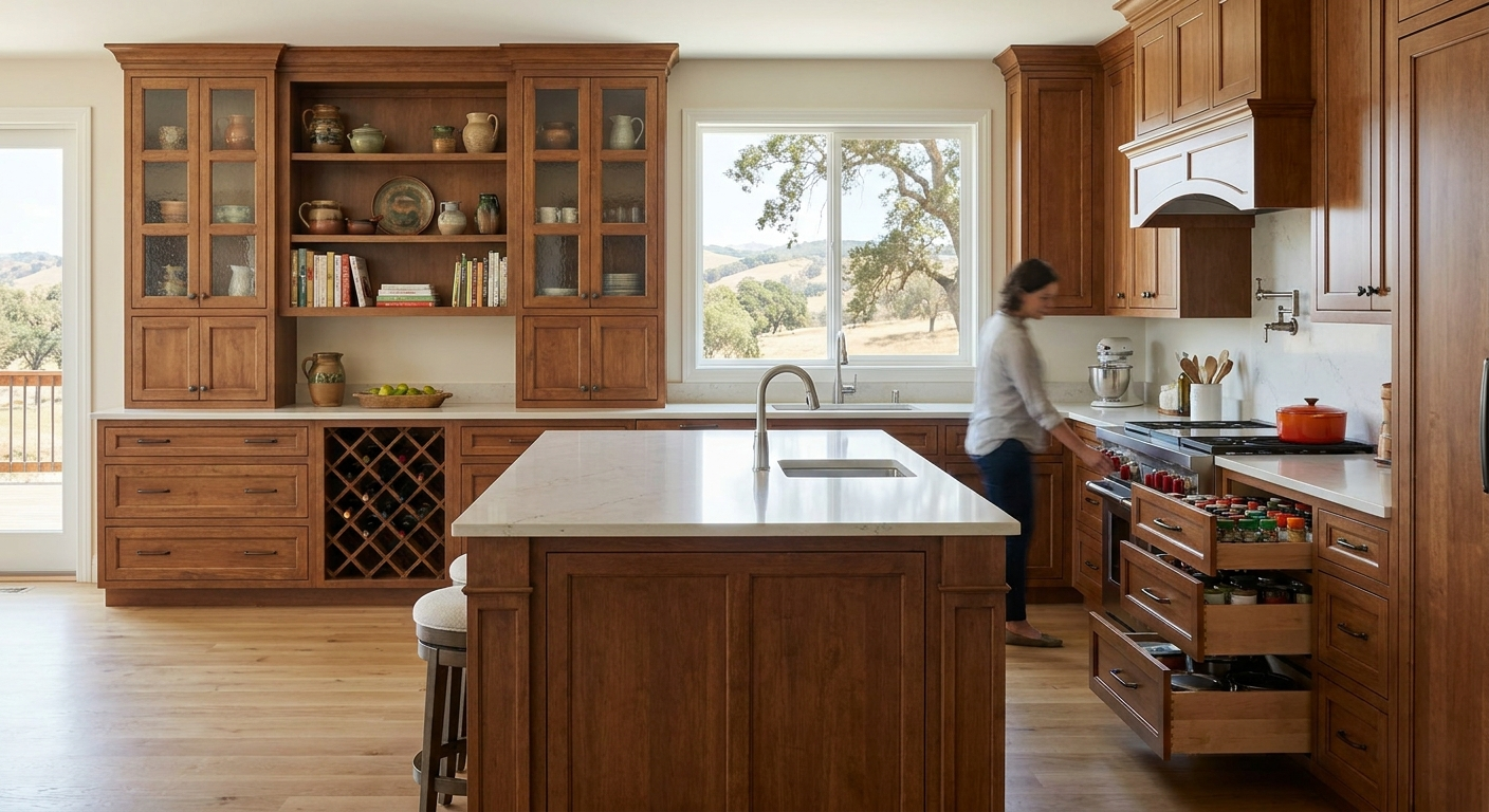 Custom cabinetry upgrade in Roseville home kitchen and bath