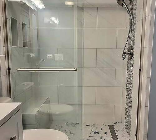 Custom tile shower