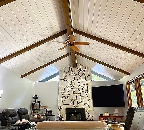 Custom Shiplap Ceiling